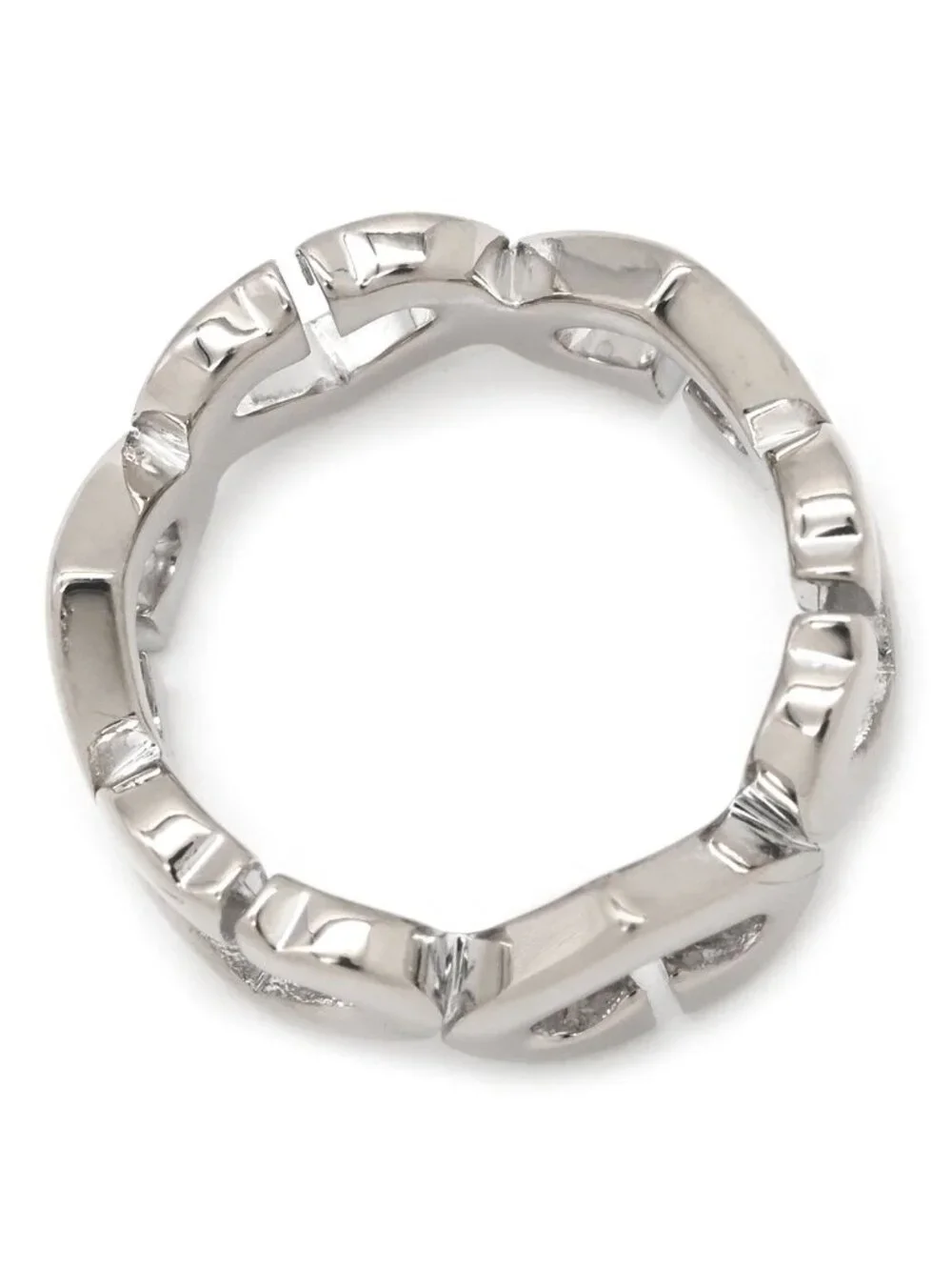 Cartier Ring C Heart Diamond White Gold 48 18k